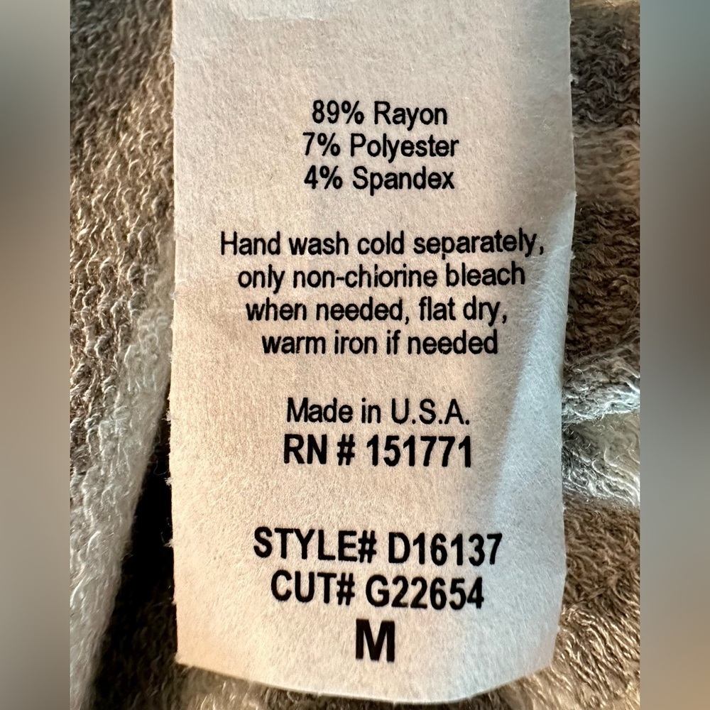 Gilli size medium faux wrap gray and white striped dress - Picture 12 of 12